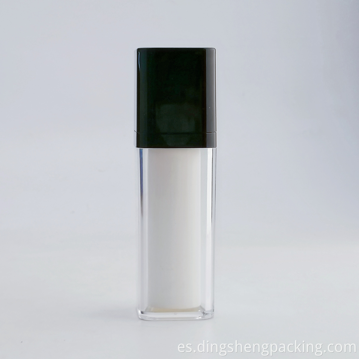 Square Acrylic Airless Rotating Pump Bottle For Skin Care Cosmetic packaging